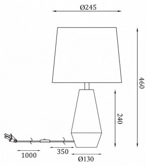 Настольная лампа декоративная Maytoni Calvin Table Z181-TL-01-W в Лабытнанги - labytnangi.mebel24.online | фото 2