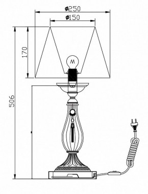 Настольная лампа декоративная Maytoni Demitas RC024-TL-01-R в Лабытнанги - labytnangi.mebel24.online | фото 3