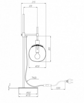 Настольная лампа декоративная Maytoni Erich MOD221-TL-01-G в Лабытнанги - labytnangi.mebel24.online | фото 3