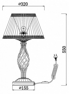 Настольная лампа декоративная Maytoni Grace RC247-TL-01-R в Лабытнанги - labytnangi.mebel24.online | фото 3