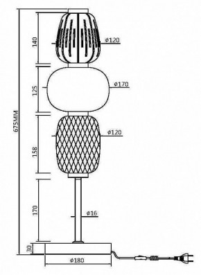 Настольная лампа декоративная Maytoni Pattern MOD267TL-L28CH3K в Лабытнанги - labytnangi.mebel24.online | фото 4