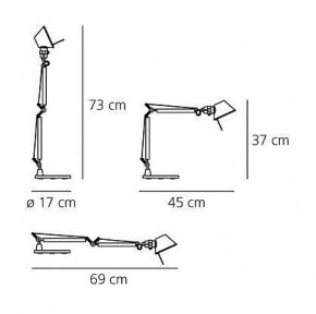 Настольная лампа офисная Artemide  A001300 в Лабытнанги - labytnangi.mebel24.online | фото 4