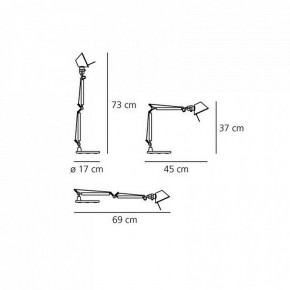 Настольная лампа офисная Artemide  A011830 в Лабытнанги - labytnangi.mebel24.online | фото 6
