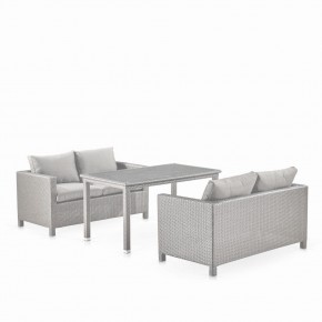 Обеденный комплект плетеной мебели с диванами T256C/S59C-W85 Latte в Лабытнанги - labytnangi.mebel24.online | фото 1