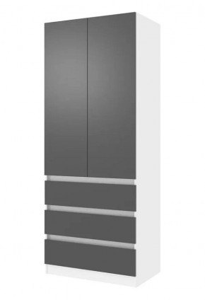 ПАРУС Шкаф 2-х ств. 800 (белый/графит) в Лабытнанги - labytnangi.mebel24.online | фото