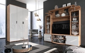 Пенал Виста (Белый глянец/Дуб крафт) в Лабытнанги - labytnangi.mebel24.online | фото 3