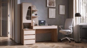 ПИФАГОР Стол компьютерный (дуб вотан/кашемир) в Лабытнанги - labytnangi.mebel24.online | фото