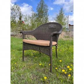 Плетеное кресло LV-140B-Brown с подушкой в комплекте в Лабытнанги - labytnangi.mebel24.online | фото