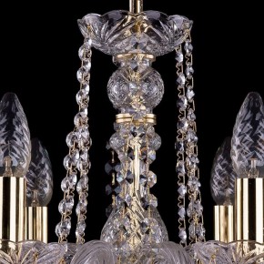 Подвесная люстра Bohemia Ivele Crystal 1402 1402/6/160/G/Leafs в Лабытнанги - labytnangi.mebel24.online | фото 4