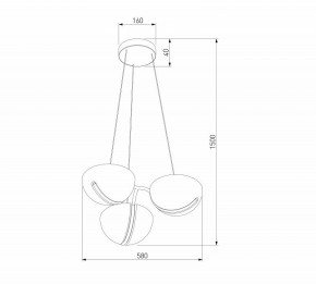 Подвесная люстра Eurosvet Emisfero 50083/3 LED золото в Лабытнанги - labytnangi.mebel24.online | фото 6