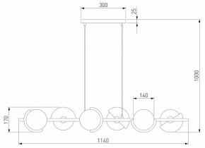Подвесная люстра Eurosvet Moity 70149/6 черный/латунь в Лабытнанги - labytnangi.mebel24.online | фото 5