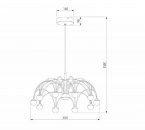 Подвесная люстра Eurosvet Ragno 90034/10 LED черный в Лабытнанги - labytnangi.mebel24.online | фото 5