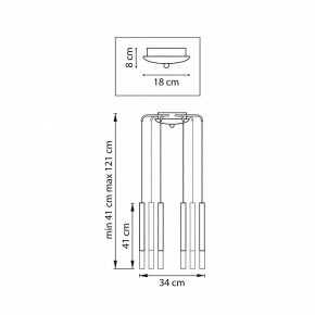 Подвесная люстра Lightstar Tubo L8T747133 в Лабытнанги - labytnangi.mebel24.online | фото 3