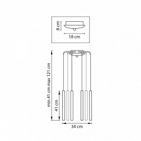 Подвесная люстра Lightstar Tubo L8T747243 в Лабытнанги - labytnangi.mebel24.online | фото 3