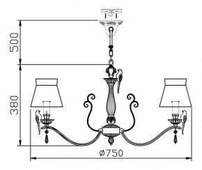 Подвесная люстра Maytoni Bird ARM013-08-W в Лабытнанги - labytnangi.mebel24.online | фото 5