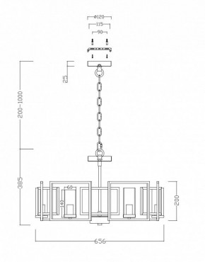 Подвесная люстра Maytoni Bowi H009PL-06G в Лабытнанги - labytnangi.mebel24.online | фото 4