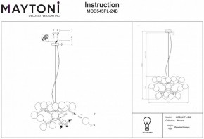 Подвесная люстра Maytoni Dallas MOD545PL-24B в Лабытнанги - labytnangi.mebel24.online | фото 3