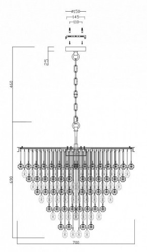Подвесная люстра Maytoni Linn MOD091PL-09CH в Лабытнанги - labytnangi.mebel24.online | фото 3