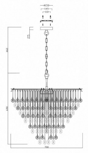Подвесная люстра Maytoni Linn MOD091PL-09G в Лабытнанги - labytnangi.mebel24.online | фото 4