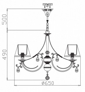 Подвесная люстра Maytoni Soffia RC093-PL-06-R в Лабытнанги - labytnangi.mebel24.online | фото 4