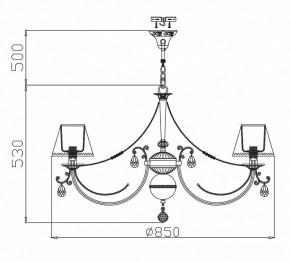 Подвесная люстра Maytoni Soffia RC093-PL-08-R в Лабытнанги - labytnangi.mebel24.online | фото 5