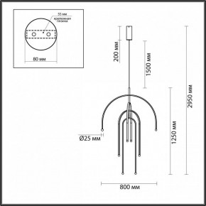 Подвесная люстра Odeon Light Memfi 6633/95L в Лабытнанги - labytnangi.mebel24.online | фото