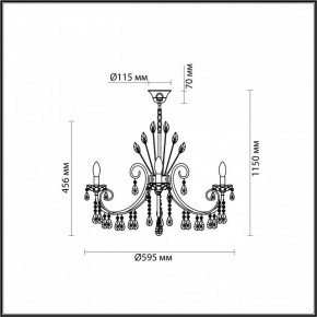 Подвесная люстра Odeon Light Versia 4977/6 в Лабытнанги - labytnangi.mebel24.online | фото 5