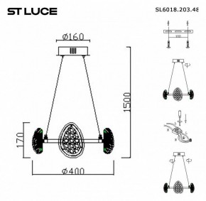 Подвесная люстра ST-Luce Enigma SL6018.203.48 в Лабытнанги - labytnangi.mebel24.online | фото 4
