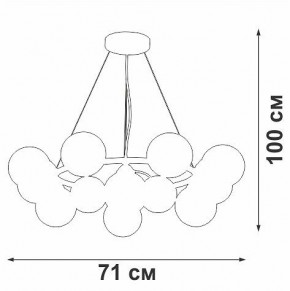 Подвесная люстра Vitaluce V48410 V48410-8/12S в Лабытнанги - labytnangi.mebel24.online | фото 3