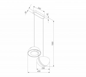Подвесной светильник Eurosvet Emisfero 50083/2 LED золото в Лабытнанги - labytnangi.mebel24.online | фото 4