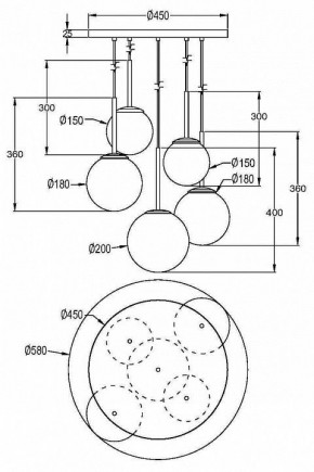 Подвесной светильник Maytoni Basic form MOD321PL-05G1 в Лабытнанги - labytnangi.mebel24.online | фото 4