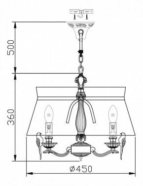 Подвесной светильник Maytoni Bird ARM013-33-W в Лабытнанги - labytnangi.mebel24.online | фото 3