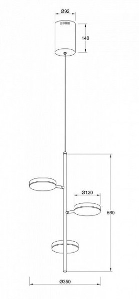 Подвесной светильник Maytoni Fad MOD070PL-L18B3K в Лабытнанги - labytnangi.mebel24.online | фото 4