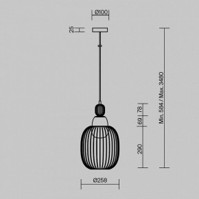 Подвесной светильник Maytoni Levitation MOD376PL-01G1 в Лабытнанги - labytnangi.mebel24.online | фото 5