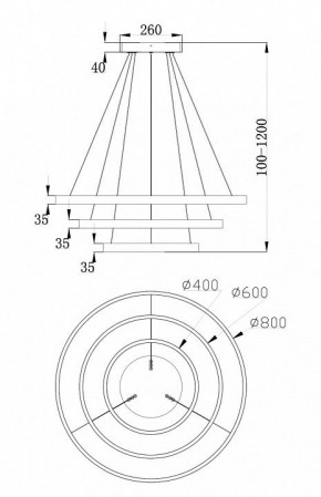Подвесной светильник Maytoni Rim MOD058PL-L100W4K в Лабытнанги - labytnangi.mebel24.online | фото 6