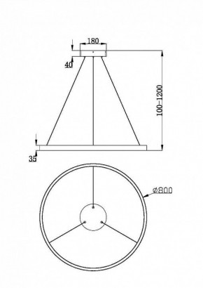 Подвесной светильник Maytoni Rim MOD058PL-L42BK в Лабытнанги - labytnangi.mebel24.online | фото 3