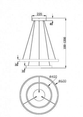 Подвесной светильник Maytoni Rim MOD058PL-L55BSK в Лабытнанги - labytnangi.mebel24.online | фото 4