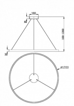 Подвесной светильник Maytoni Rim MOD058PL-L65BS3K в Лабытнанги - labytnangi.mebel24.online | фото 4