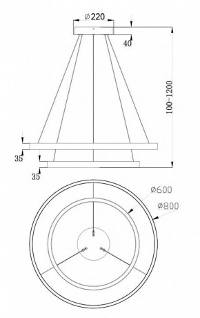 Подвесной светильник Maytoni Rim MOD058PL-L74BS4K в Лабытнанги - labytnangi.mebel24.online | фото 7