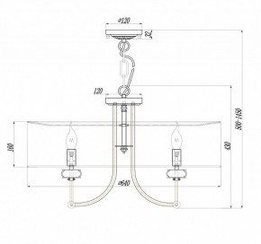 Подвесной светильник Maytoni Roma ARM006PL-08G в Лабытнанги - labytnangi.mebel24.online | фото 4