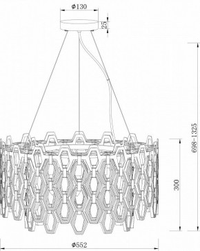 Подвесной светильник Maytoni Tissage MOD490PL-09G в Лабытнанги - labytnangi.mebel24.online | фото 5