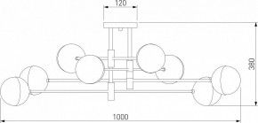 Потолочная люстра Eurosvet Nuvola 70129/8 латунь в Лабытнанги - labytnangi.mebel24.online | фото 3