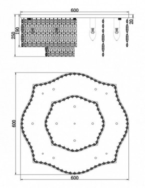 Потолочная люстра Maytoni Dune DIA005CL-10CH в Лабытнанги - labytnangi.mebel24.online | фото 2