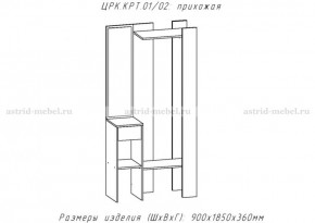 КРИТ-1 Прихожая (Делано светлый) в Лабытнанги - labytnangi.mebel24.online | фото 2