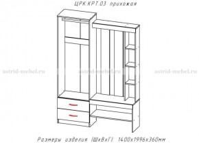 КРИТ-3 Прихожая (Анкор темный/Анкор белый) в Лабытнанги - labytnangi.mebel24.online | фото 2