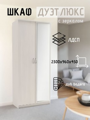 Шкаф 2-х створчатый Дуэт Люкс с зеркалом в Лабытнанги - labytnangi.mebel24.online | фото 5