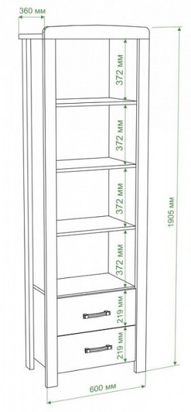 Шкаф книжный Бартоло ВТД-СФ в Лабытнанги - labytnangi.mebel24.online | фото 2