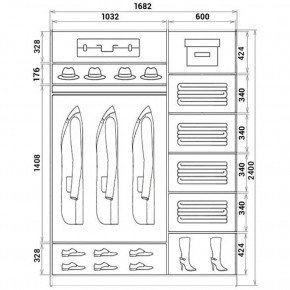 Шкаф-купе ХИТ 24-17-66 (620) в Лабытнанги - labytnangi.mebel24.online | фото 3