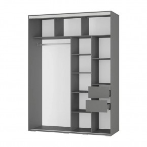 Шкаф-купе Крафт-6 1.6 м ШКК-06 (графит) в Лабытнанги - labytnangi.mebel24.online | фото 2