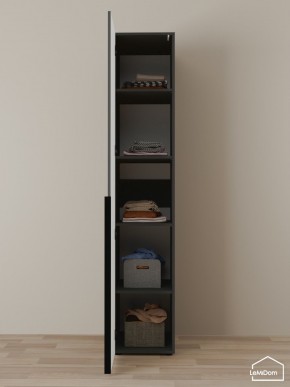 Шкаф Linnea MHR-1-2 2050х400х510 (Графит-М 11.1.25) в Лабытнанги - labytnangi.mebel24.online | фото 4